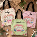 Mahjong Game Night Coquette Bow Gift For Mahjong Lover - Personalized Tote Bag 1