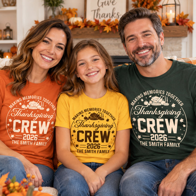 Making Memories Together, Thanksgiving Crew - Personalized Shirt 1