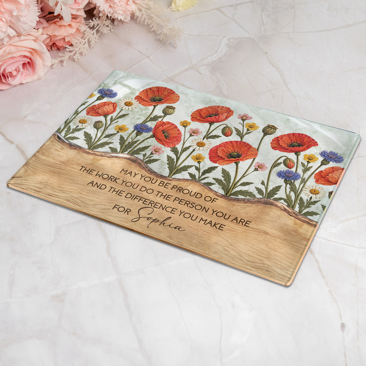 May You Be Proud Appreciation Charcuterie Tray Plaque, Coworker, Nurse, Doctor - Personalized Cutting Board 2