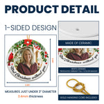 Memorial First Christmas Without Custom Photo - Personalized Ornament 5
