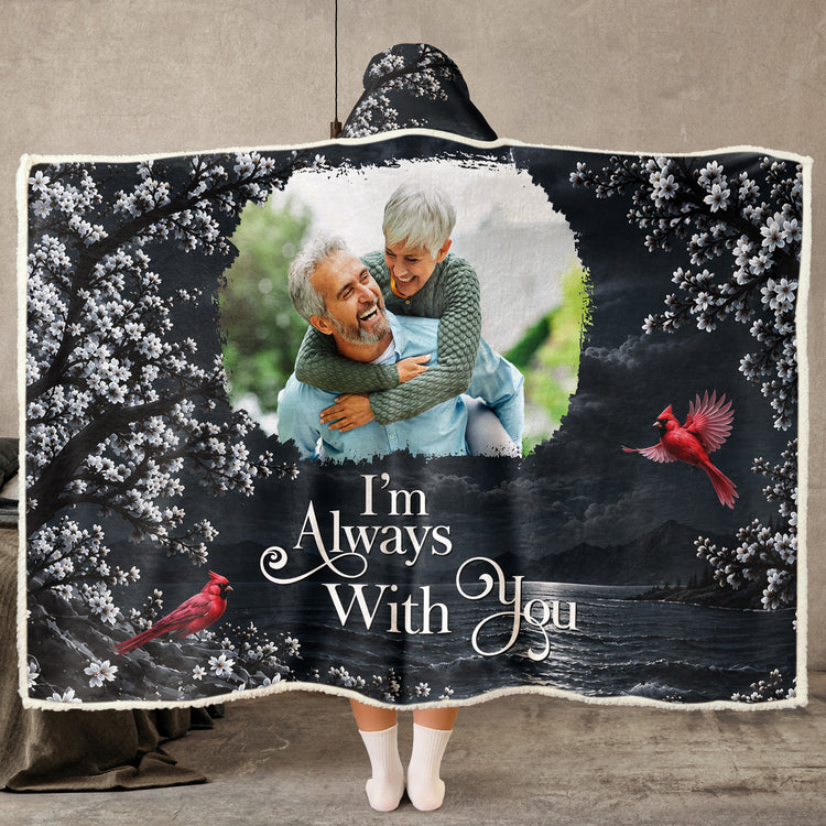 Memorial Forever In My Heart Custom Photo New Version - Personalized Blanket Hoodie 3