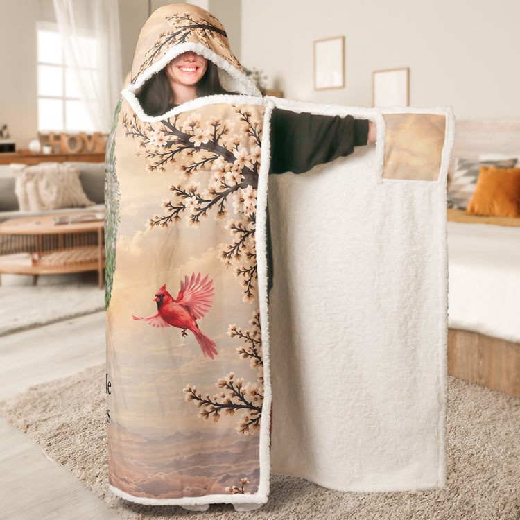 Memorial Forever In My Heart Custom Photo New Version - Personalized Blanket Hoodie 4