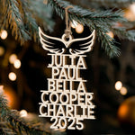 Memorial Ornament With Name 2026 Christmas Tree Angel - Personalized Wooden Ornament