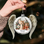 Memory Keepsake Sympathy Gift For Loss Of Family, Mom, Dad 3D Ball With Wings - Personalized Ornament 3