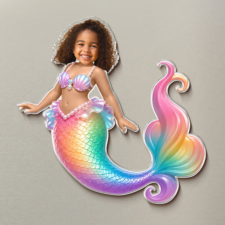 Mermaid, Unicorn, Princess - Gifts For Daughter, Granddaugter, Little Girls - Personalized Magnet 2
