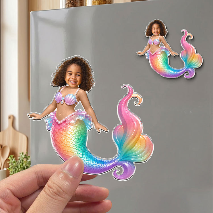 Mermaid, Unicorn, Princess - Gifts For Daughter, Granddaugter, Little Girls - Personalized Magnet 3
