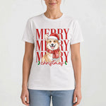 Merry Christmas Custom Pet Portrait Watercolor Art - Personalized Shirt 3