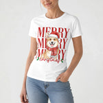Merry Christmas Custom Pet Portrait Watercolor Art - Personalized Shirt 4