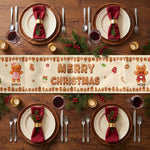 Merry Christmas Cute Gingerbread - Personalized Table Runner 1