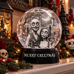 Merry Gothmas Gothic Art Clay - Personalized Snow Globe 2