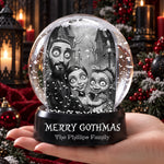 Merry Gothmas Gothic Art Clay - Personalized Snow Globe 5