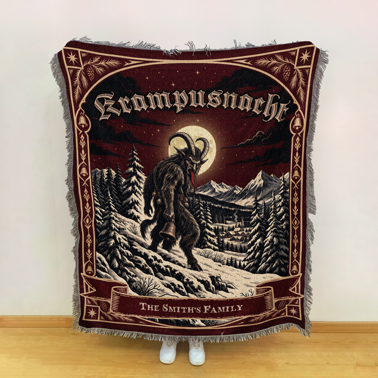 Merry Krampus - Personalized Blanket 6