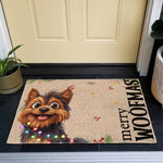 Merry Woofmas Gift For Dog Lover Christmas Decoration, Home Entrance Front Door Decor - Personalized Doormat 3