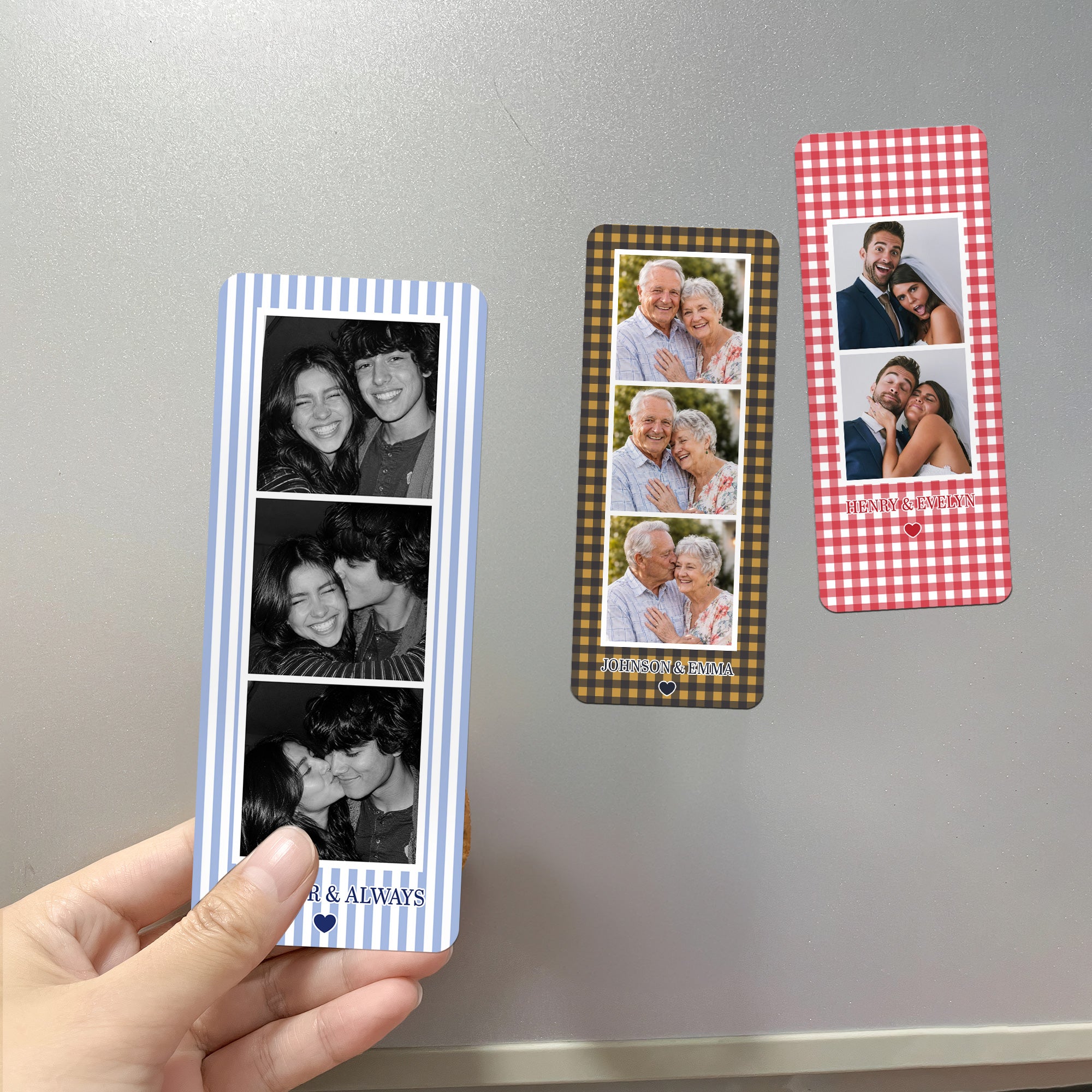 Mini Photo Booth Strip Couple - Personalized Magnet 2