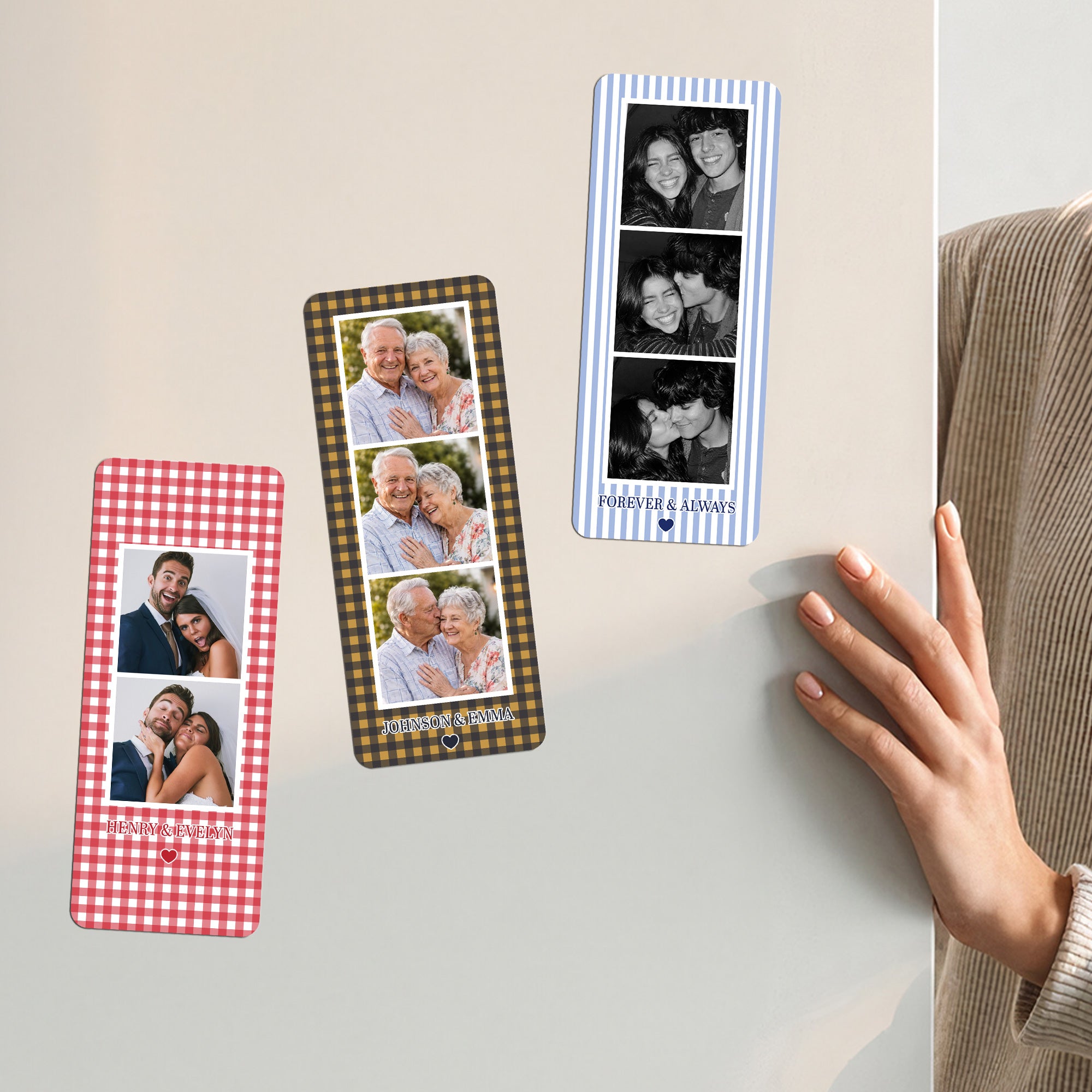 Mini Photo Booth Strip Couple - Personalized Magnet 4
