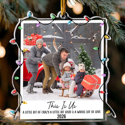 Custom Photo Polaroid Family Friends Christmas - Personalized Family Photo Ornament