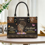 She Who Kneels Before God Can Stand Before Anyone - Personalized Leather Bag