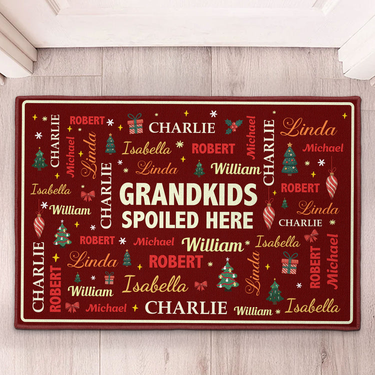 Grandkids Spoiled Here - Customize With Kids Names - Personalized Doormat 6