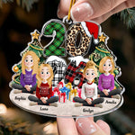 Family Sitting 2026 Cartoon Version - Personalized Acrylic Ornament