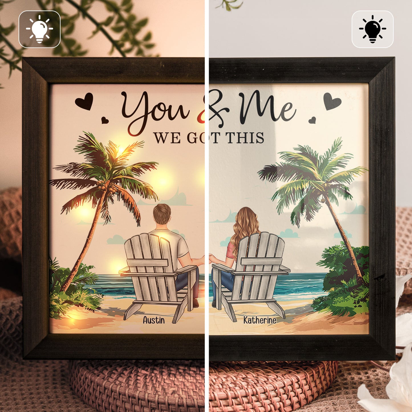 You & Me We Got This - Personalized LED Shadow Box