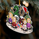 Family Sitting 2026 Cartoon Version - Personalized Acrylic Ornament