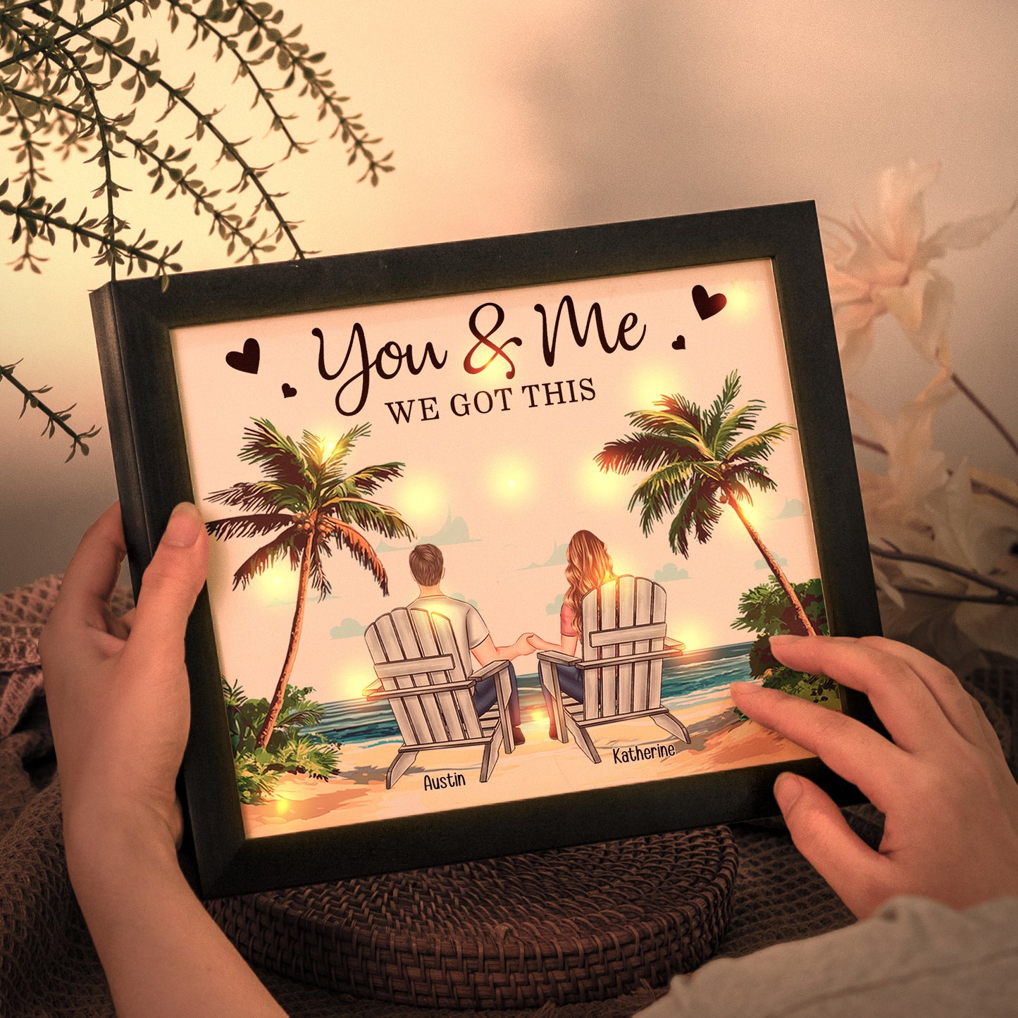 You & Me We Got This - Personalized LED Shadow Box