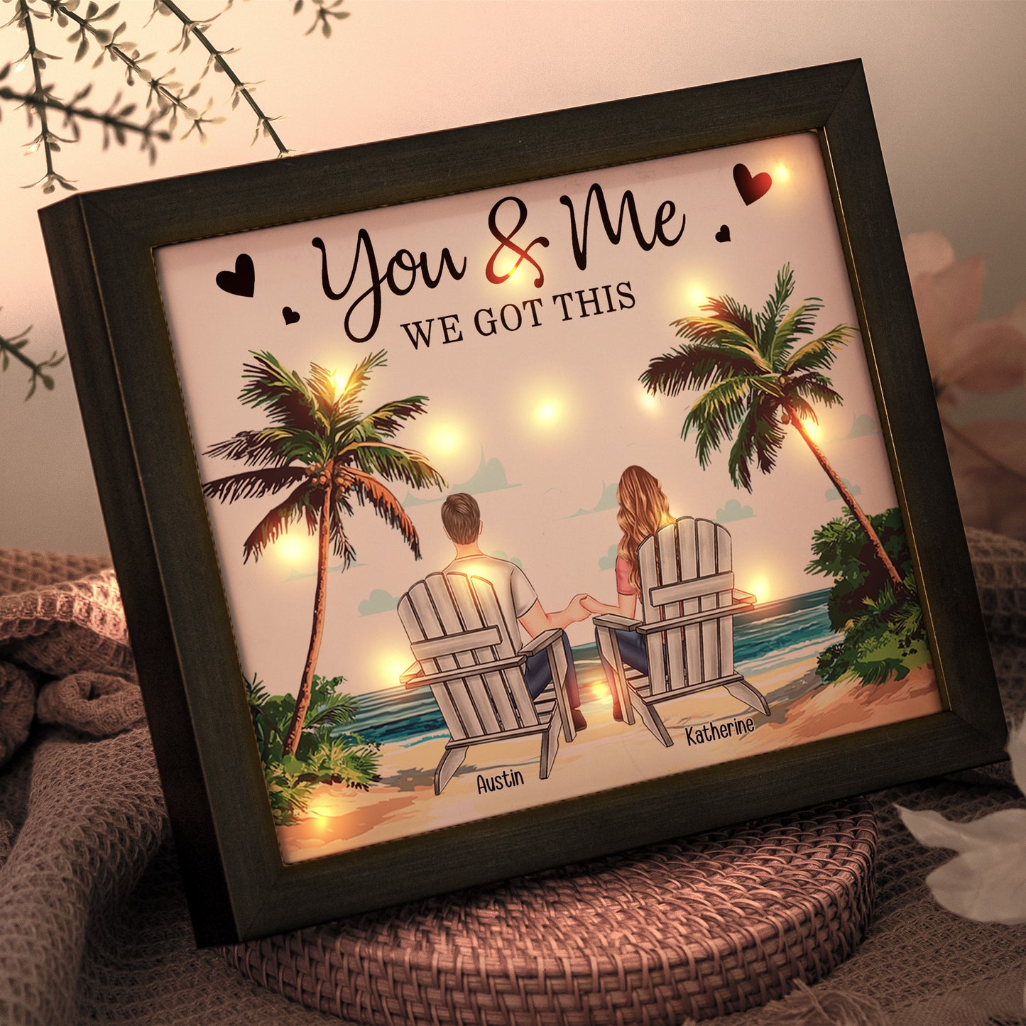 You & Me We Got This - Personalized LED Shadow Box