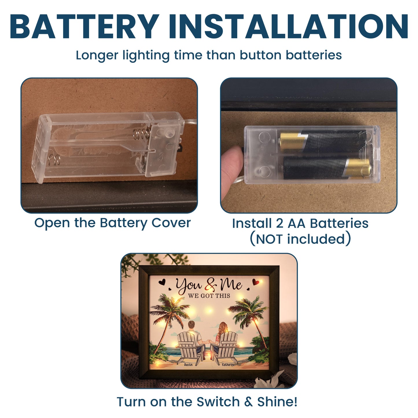 You & Me We Got This - Personalized LED Shadow Box