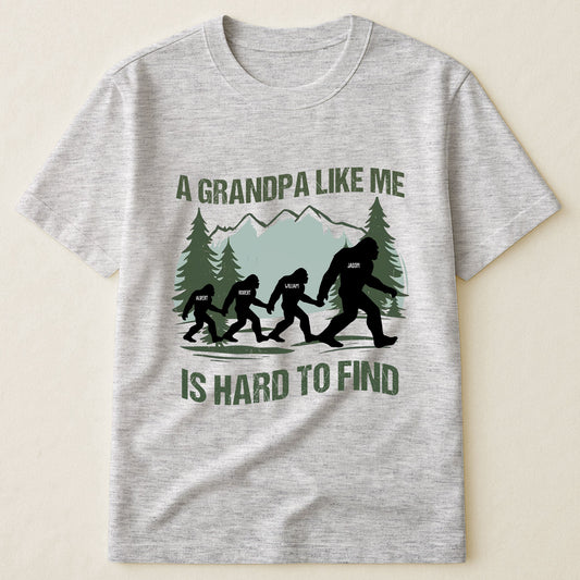 Father's-Day-Gifts,-Funny-Bigfoot-For-Dad,-Grandpa,-Custom-Kids'-Names-Personalized-Shirt