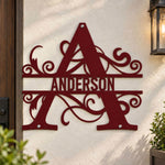Monogram, Custom Name, Family Name - Personalized Metal Sign 1