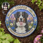 Mosaic Art Pet Floral Memorial Stone Pet Loss Gift - Personalized Garden Stone 1