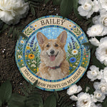 Mosaic Art Pet Floral Memorial Stone Pet Loss Gift - Personalized Garden Stone 5