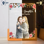 Mother & Daughter Forever Linked Together Custom Photo - Personalized Night Light 3