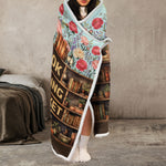 My Book Reading Blanket Custom Name & Birth Flowers For Her - Personalized Blanket Hoodie 3