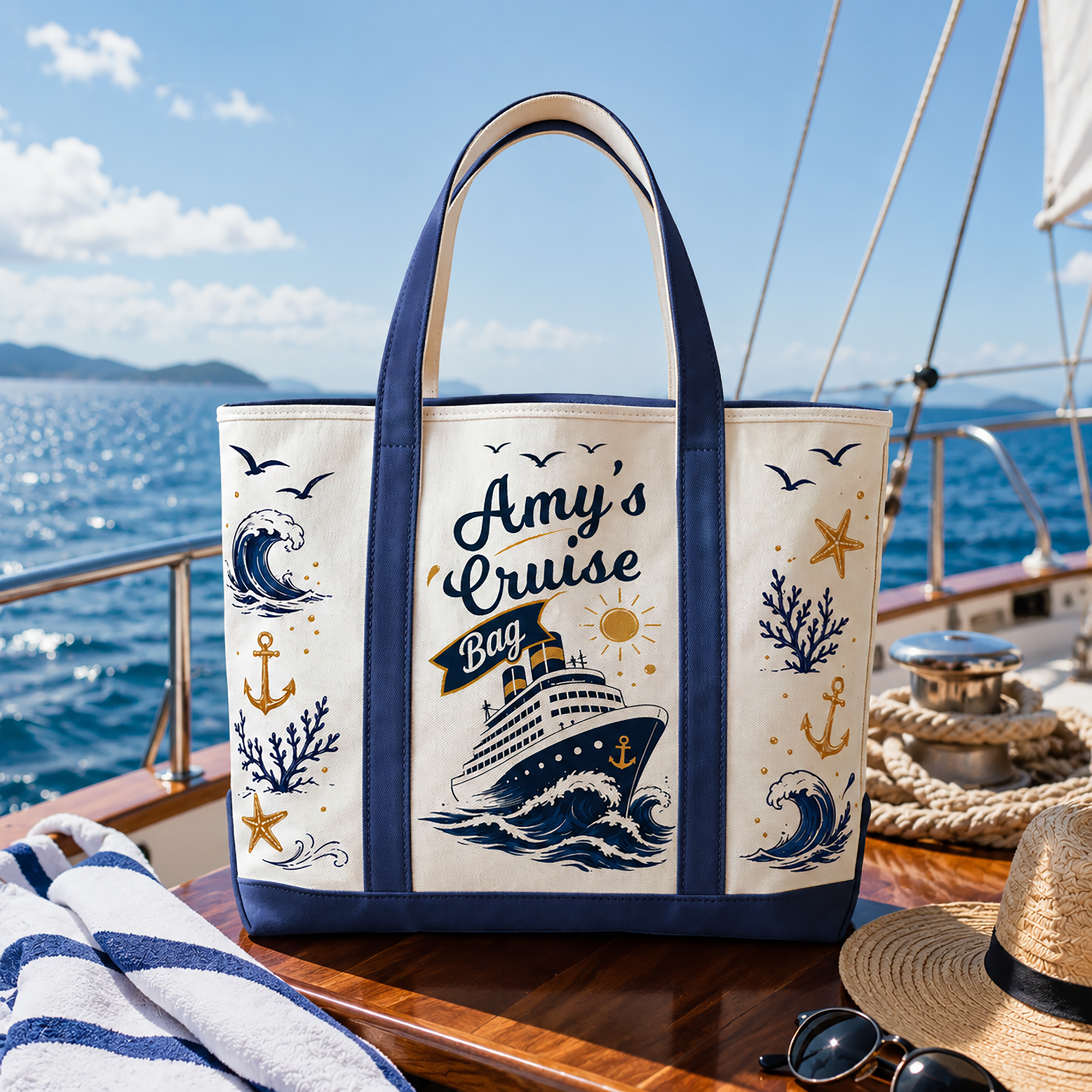 My Cruise Bag - Cruise Friends Vacation Travel Matching - Personalized Tote Bag 1