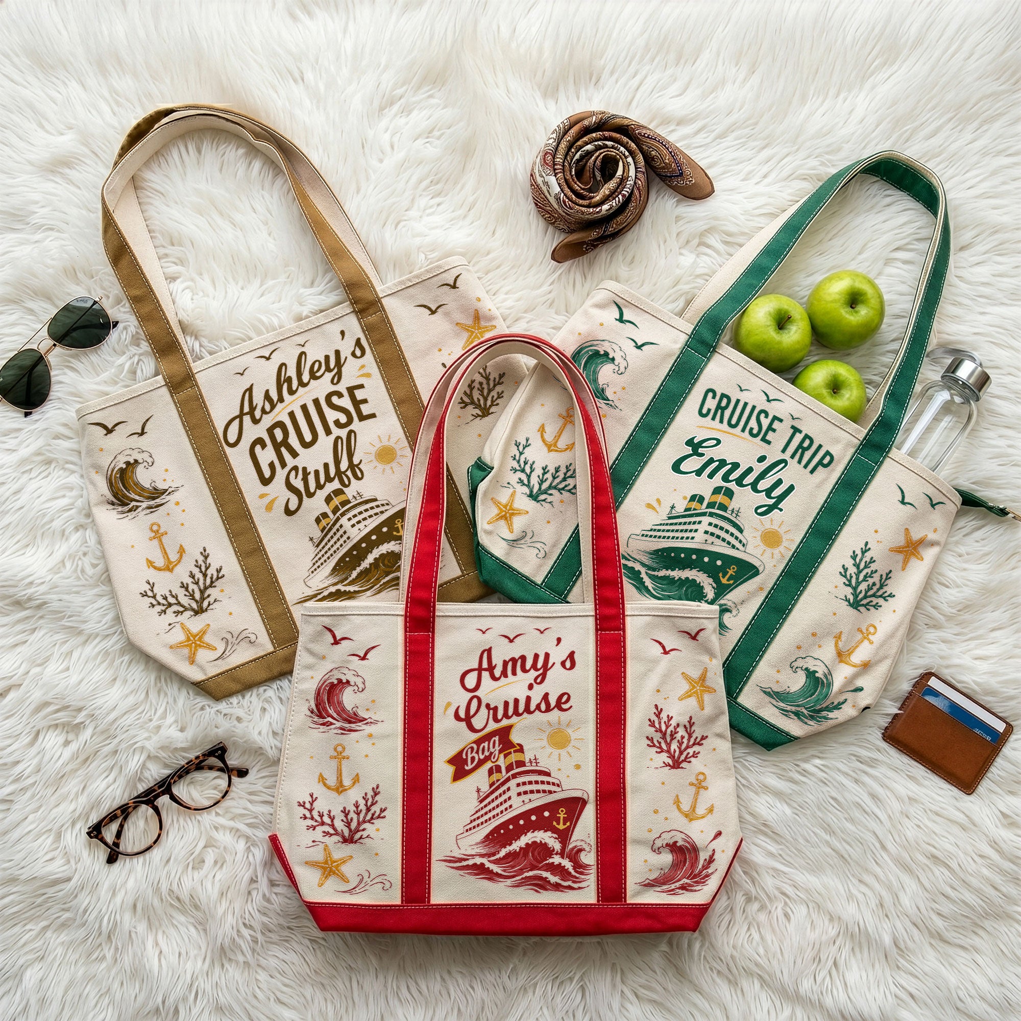My Cruise Bag - Cruise Friends Vacation Travel Matching - Personalized Tote Bag 4