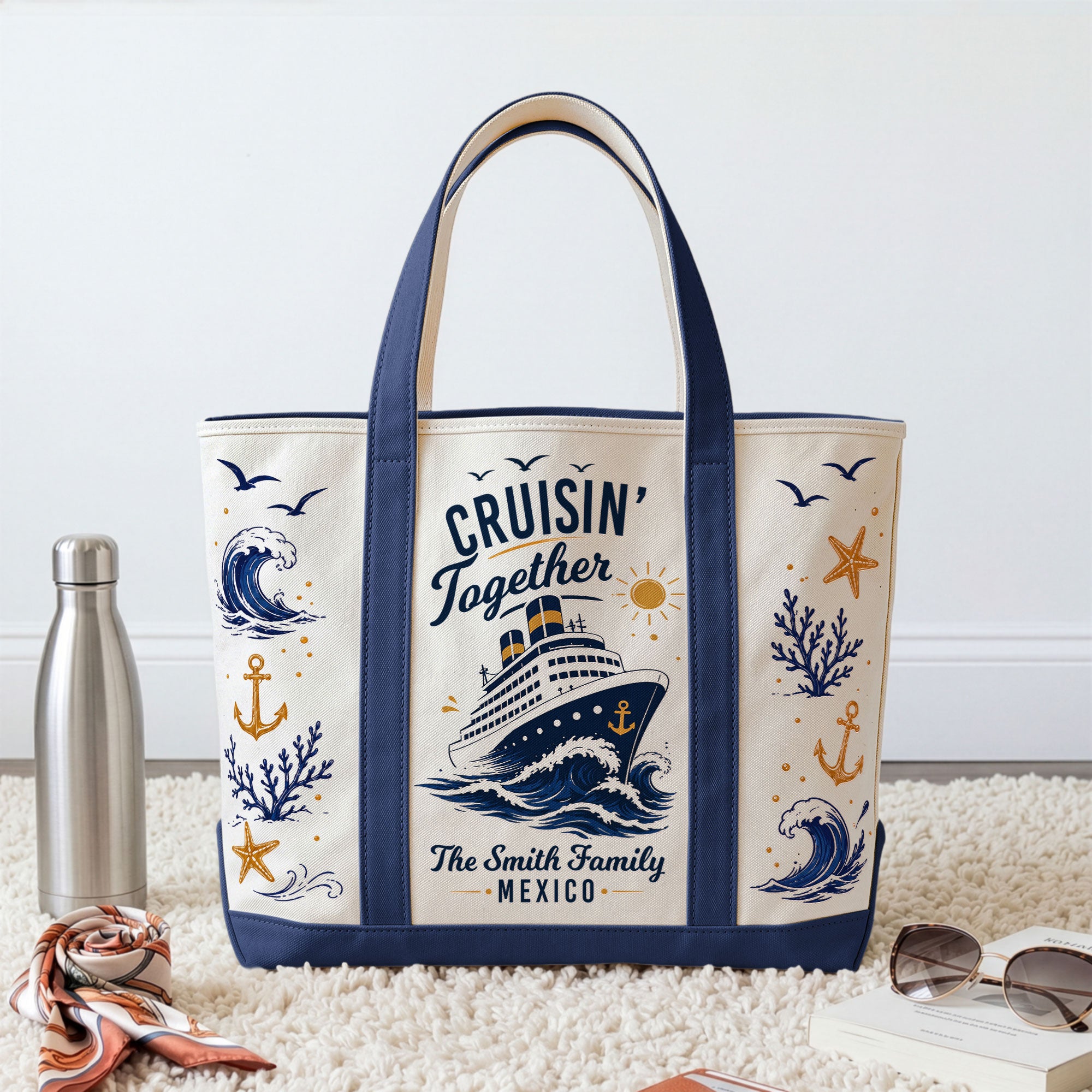 My Cruise Bag - Cruise Friends Vacation Travel Matching - Personalized Tote Bag 9