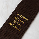 My Favorite Daughter Gave Me These Socks Custom Initial Embroidered - Personalized Socks 4