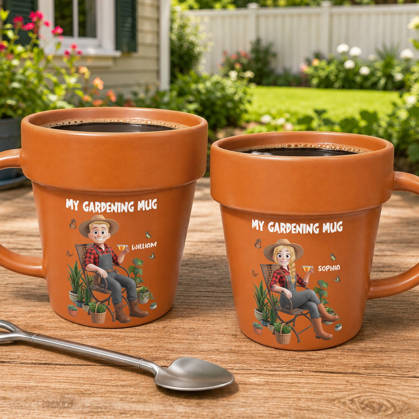 My Gardening Mug - Custom With Birthflower & Cute Character, Gifts For Her - Personalized Mug 1