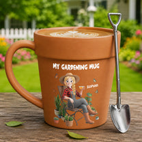 My Gardening Mug - Custom With Birthflower & Cute Character, Gifts For Her - Personalized Mug 2