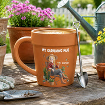 My Gardening Mug - Custom With Birthflower & Cute Character, Gifts For Her - Personalized Mug 4