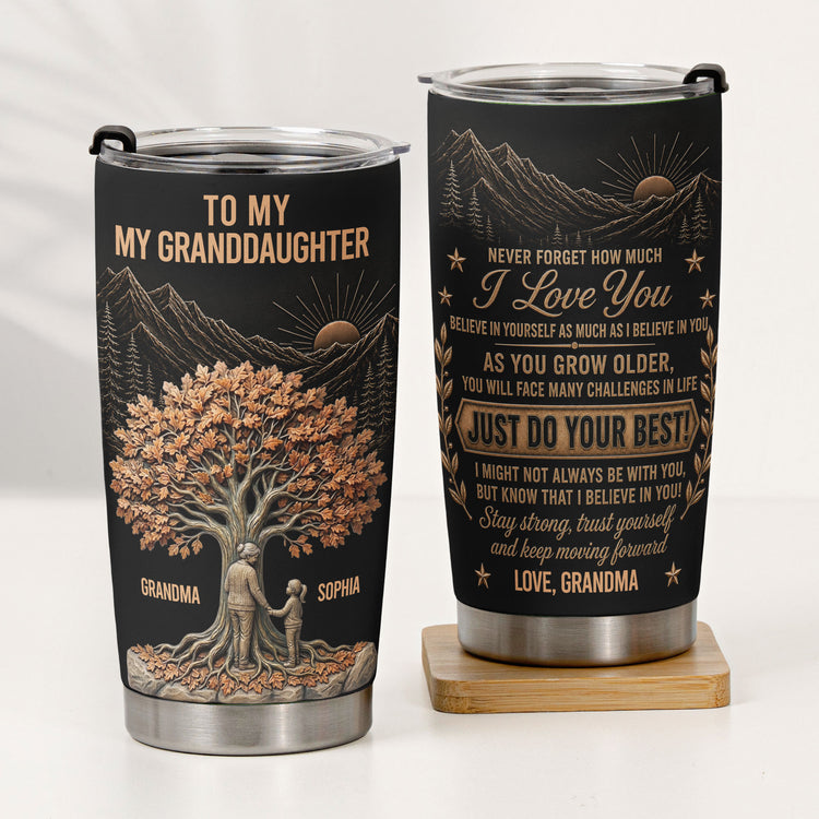 My Greatest Little Blessing Gift For Granddaughter Grandson - Personalized Tumbler 2