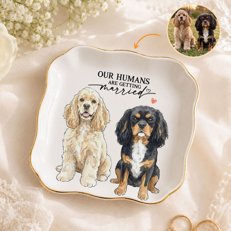 My Humans Are Getting Married Wedding Engagement Gifts For Bride - Personalized Jewelry Dish 2