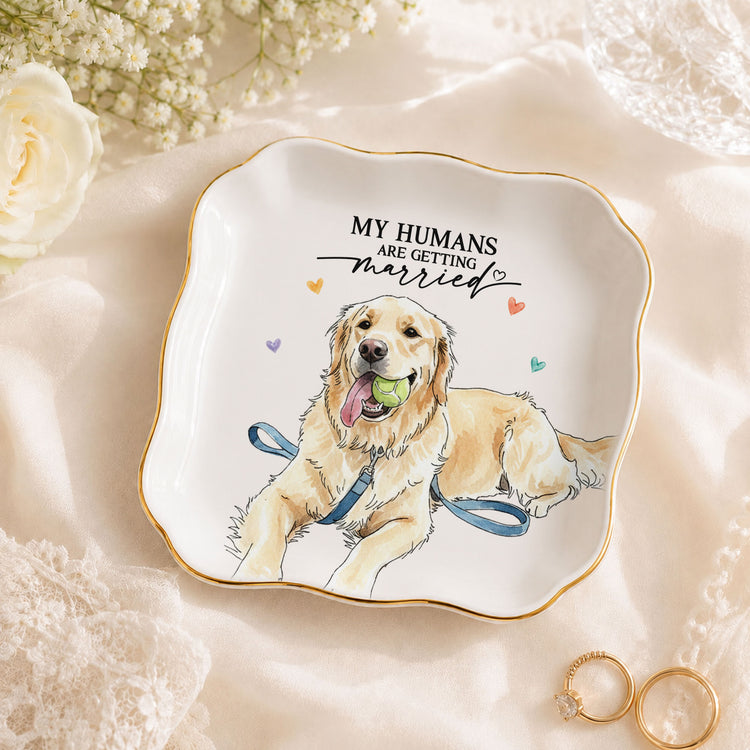 My Humans Are Getting Married Wedding Engagement Gifts For Bride - Personalized Jewelry Dish 5