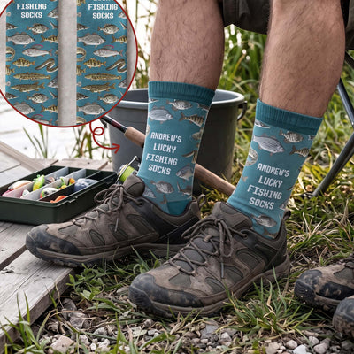My Lucky Fishing Socks - Personalized Socks