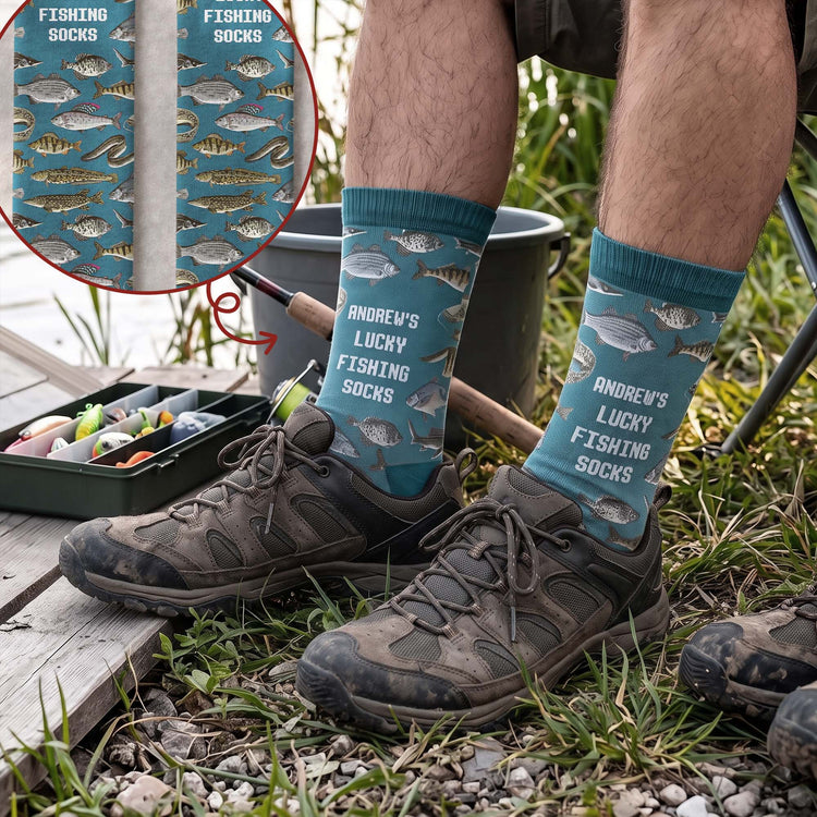 My Lucky Fishing Socks - Personalized Socks 1