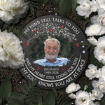 My Mind Still Talks To You Custom Photo Memorial Loss Of Loved Ones Gifts - Personalized Garden Stone 2
