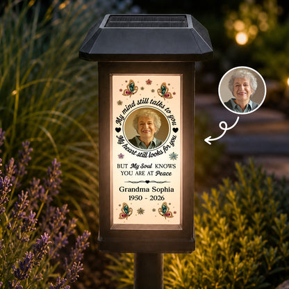 My Mind Still Talks To You - Personalized Solar Garden Light 1