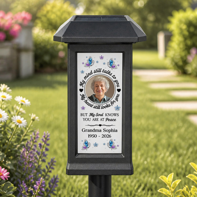 My Mind Still Talks To You - Personalized Solar Garden Light 2