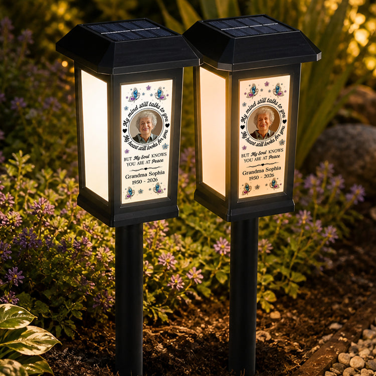 My Mind Still Talks To You - Personalized Solar Garden Light 4
